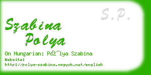 szabina polya business card